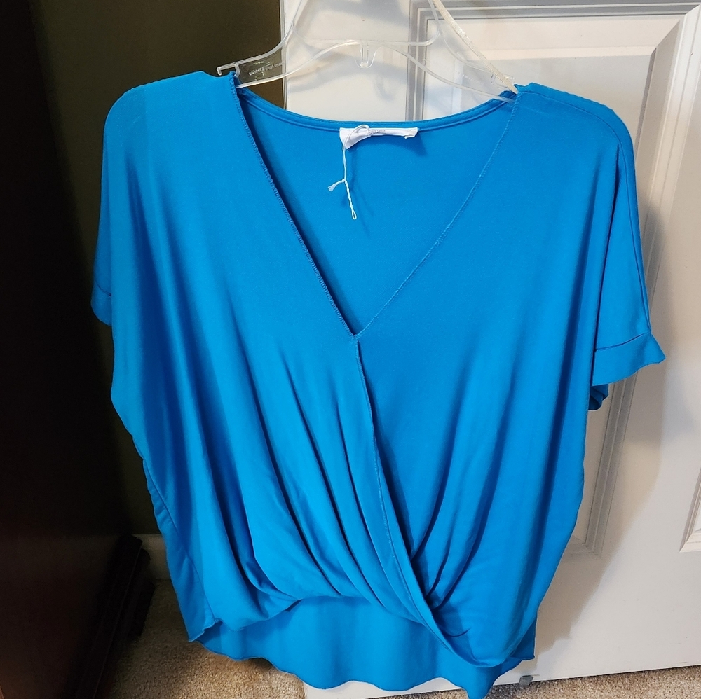 Elegant Blue Women's Top